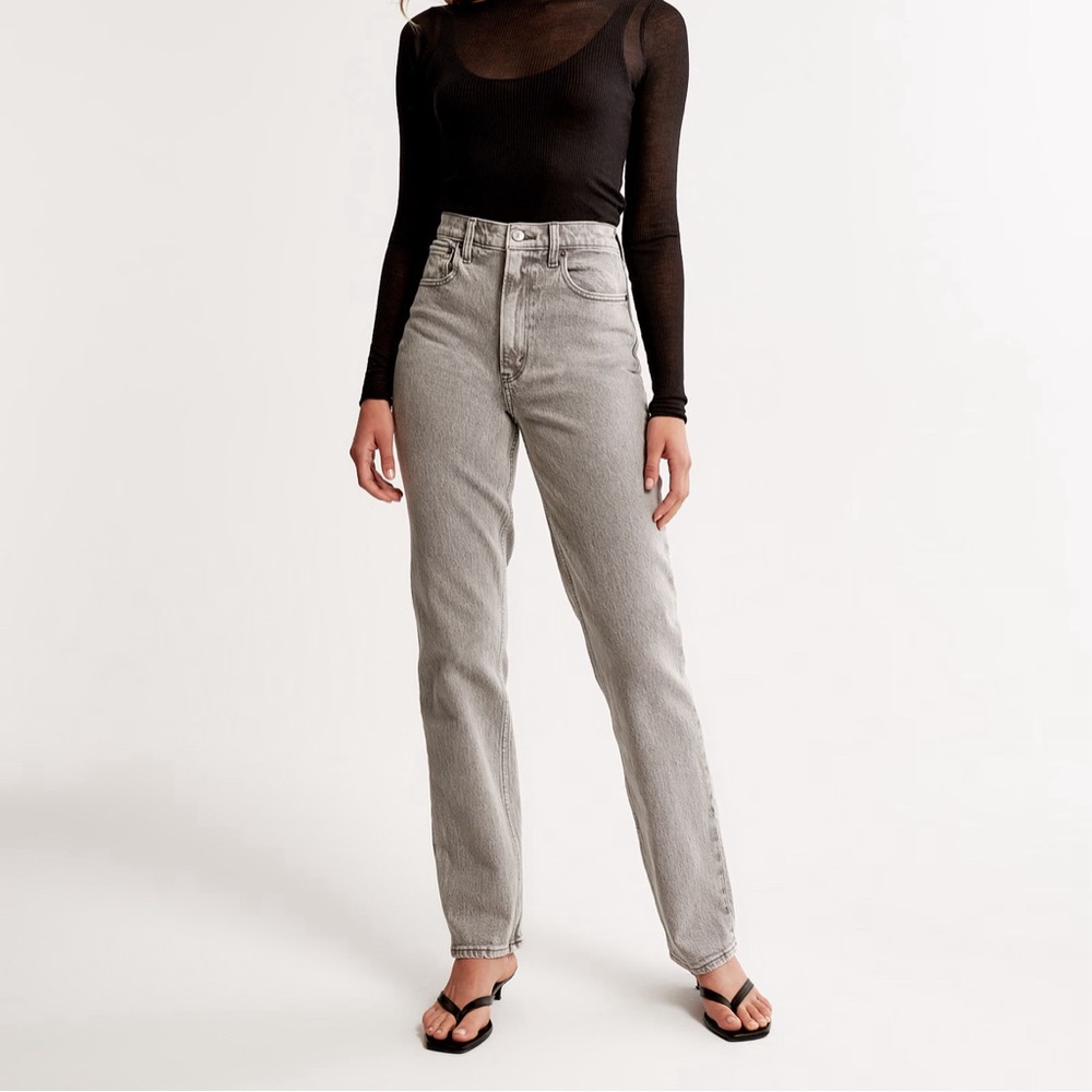 90s ultra high rise straight leg jeans